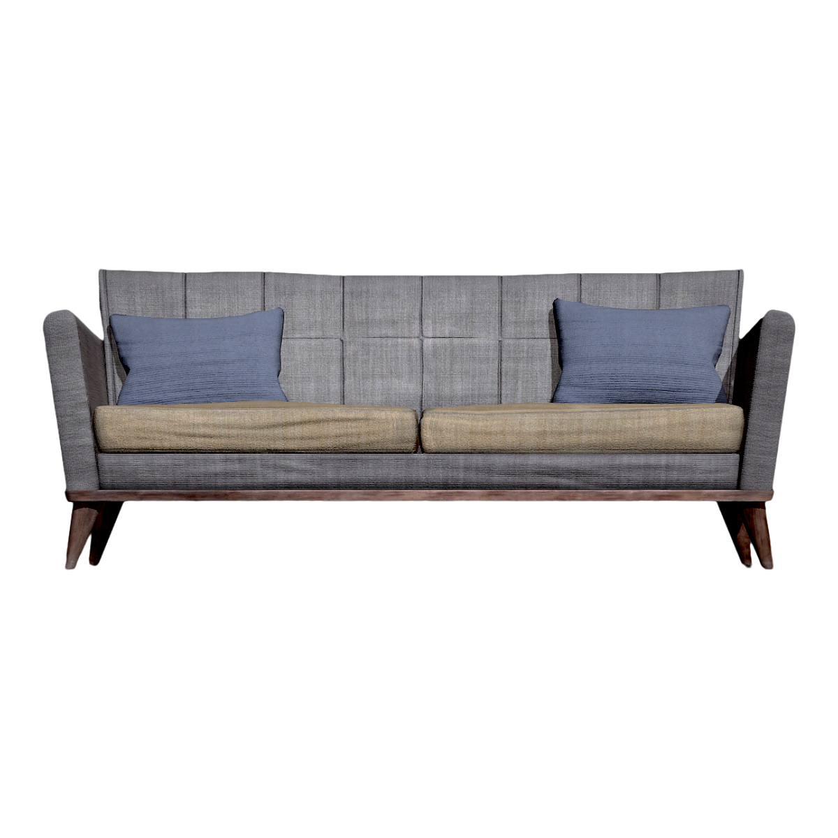 北欧一字型高脚布艺沙发 | 做旧,简约,北欧,客厅,旧沙发,高脚沙发,双人位沙发,一字型沙发,3D模型,3D打印,3D素材,obj,glTF,fbx,dae,stl,3ds,glb,usdz,3dmax,blender模型,VisionPro,3D建模,3D扫描,3d打印模型