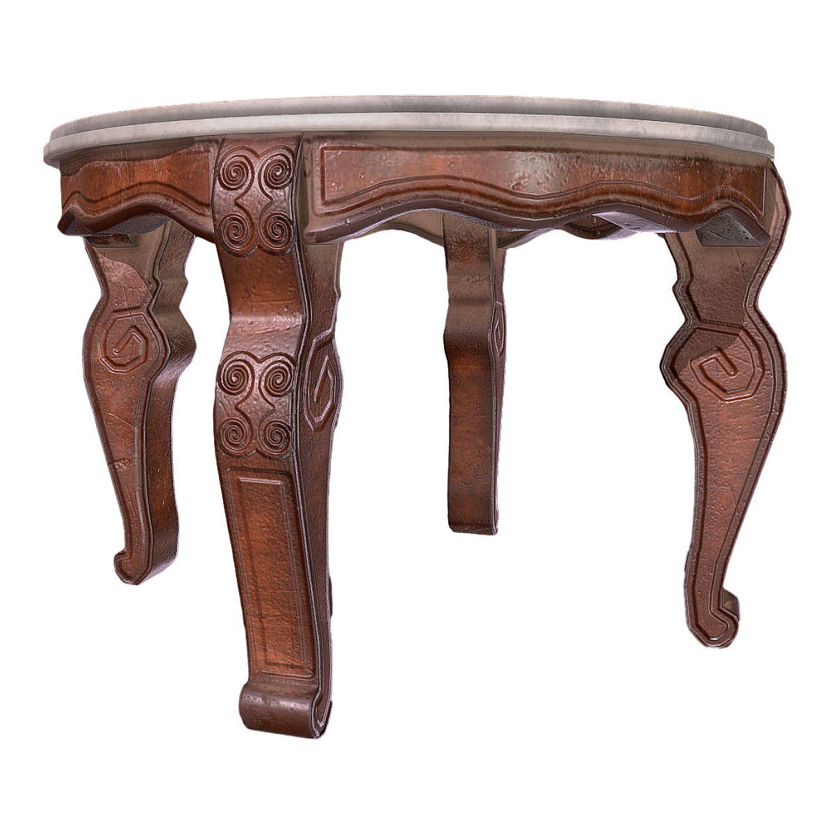 新中式圆形大理石板面实木茶几 | 复古,大理石,实木,新中式,泡茶桌,茶几,客厅,茶室,圆形桌,3D模型,3D打印,3D素材,obj,glTF,fbx,dae,stl,3ds,glb,usdz,3dmax,blender模型,VisionPro,3D建模,3D扫描,3d打印模型