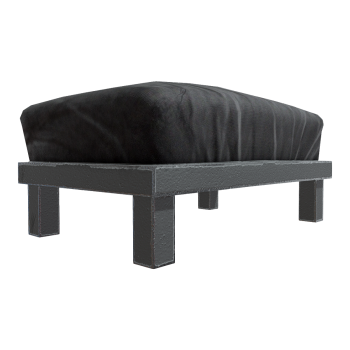 做旧简约黑色布艺软包换鞋凳