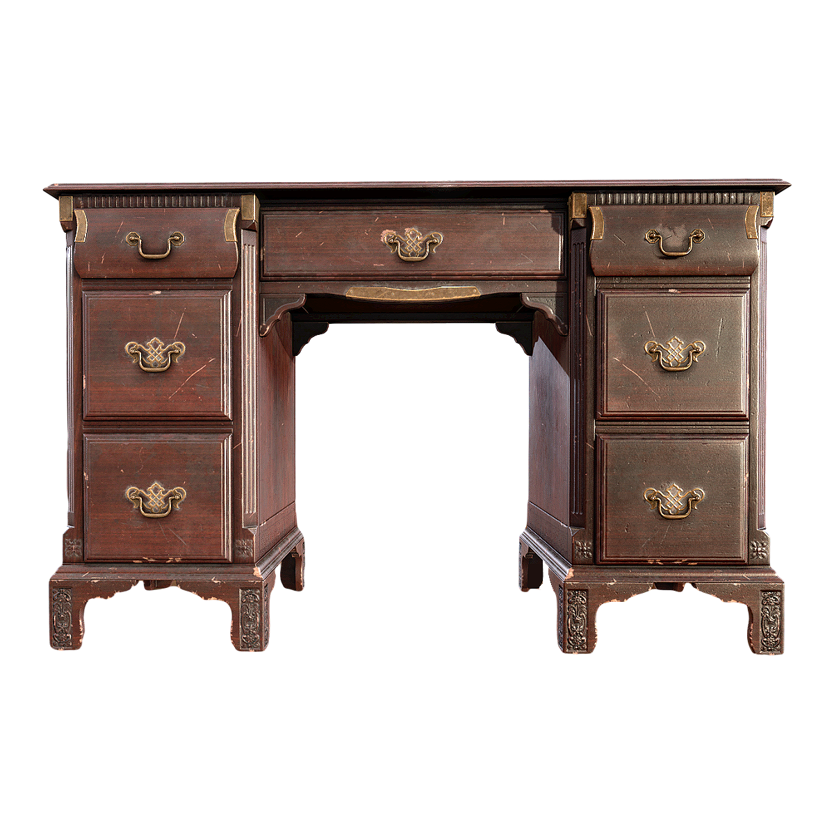 复古欧式做旧实木带抽屉书桌 | 柜子,做旧,复古,办公桌,欧式,书桌,书房,玄关柜,写字桌,3D模型,3D打印,3D素材,obj,glTF,fbx,dae,stl,3ds,glb,usdz,3dmax,blender模型,VisionPro,3D建模,3D扫描,3d打印模型