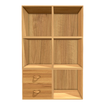 现代极简全实木格子储物柜