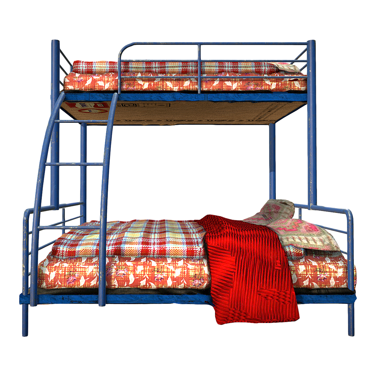 复古做旧铁架员工宿舍上下铺子母床 | 做旧,复古,双层床,铁架床,宿舍床,高低床,子母床,上下床,学生宿舍,3D模型,3D打印,3D素材,obj,glTF,fbx,dae,stl,3ds,glb,usdz,3dmax,blender模型,VisionPro,3D建模,3D扫描,3d打印模型