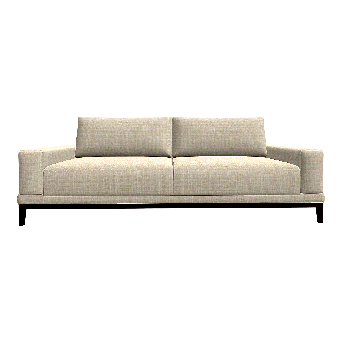 北欧奶油风简约奶白色布艺双人位沙发 | 简约,北欧,卧室,布艺沙发,矮脚沙发,双人位沙发,奶油风,一字型沙发,3D模型,3D打印,3D素材,obj,glTF,fbx,dae,stl,3ds,glb,usdz,3dmax,blender模型,VisionPro,3D建模,3D扫描,3d打印模型