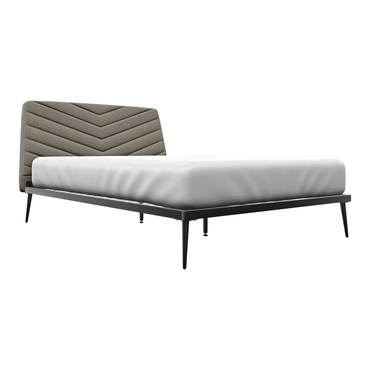 简约轻奢深灰色布艺软包靠背铁架双人床 | 简约,轻奢,双人床,卧室,铁架床,靠背床,软包靠背床,布艺软包床,3D模型,3D打印,3D素材,obj,glTF,fbx,dae,stl,3ds,glb,usdz,3dmax,blender模型,VisionPro,3D建模,3D扫描,3d打印模型