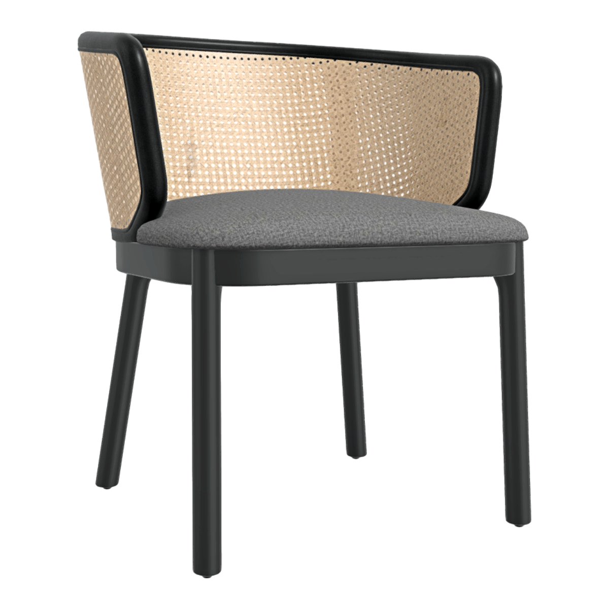 新中式简约藤编靠背椅灰色布艺软包休闲椅 | 简约,新中式,靠背椅,餐椅,休闲椅,布艺软包椅,藤编椅,金属椅腿,3D模型,3D打印,3D素材,obj,glTF,fbx,dae,stl,3ds,glb,usdz,3dmax,blender模型,VisionPro,3D建模,3D扫描,3d打印模型