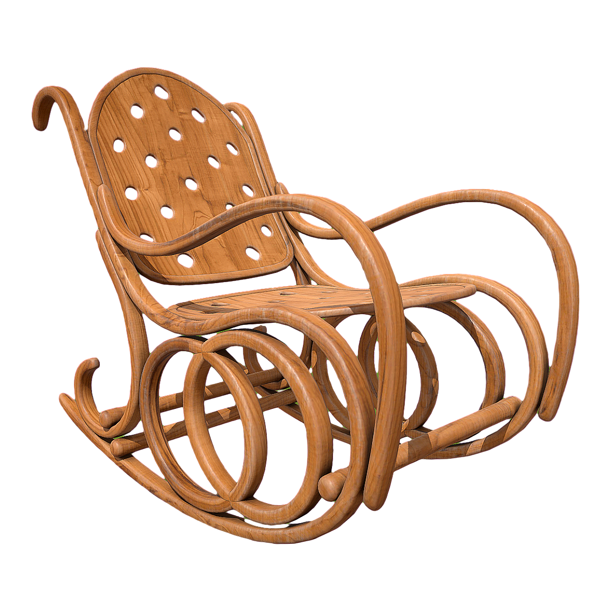 休闲全实木镂空索耐特摇椅 | 实木椅,靠背椅,躺椅,休闲椅,摇椅,老人椅,索耐特摇椅,索耐特椅,3D模型,3D打印,3D素材,obj,glTF,fbx,dae,stl,3ds,glb,usdz,3dmax,blender模型,VisionPro,3D建模,3D扫描,3d打印模型