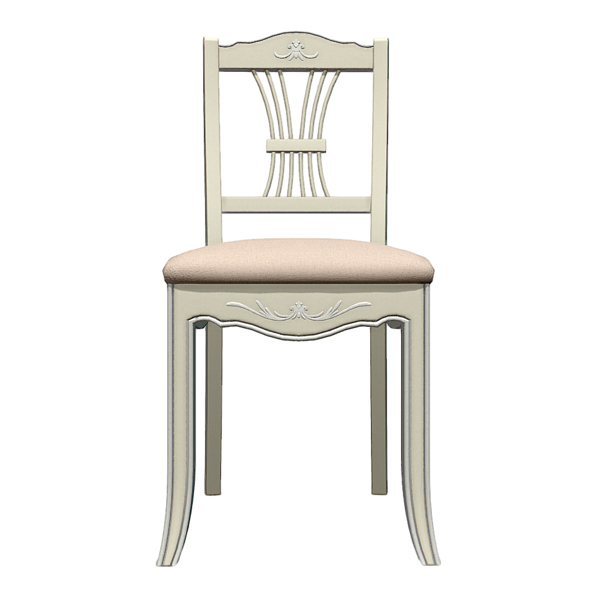 简约欧式奶白色实木靠背餐椅 | 实木椅,简约,靠背椅,餐椅,欧式,布艺软包椅,餐厅,奶油风,3D模型,3D打印,3D素材,obj,glTF,fbx,dae,stl,3ds,glb,usdz,3dmax,blender模型,VisionPro,3D建模,3D扫描,3d打印模型