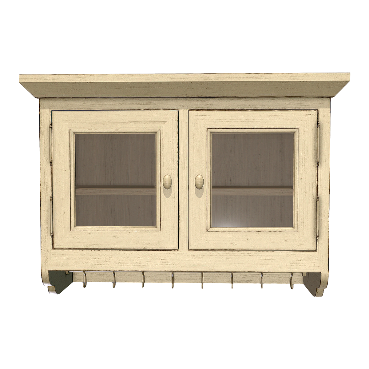 美式复古奶白色挂壁式玻璃门实木储物柜 | 复古,收纳柜,储物柜,实木柜,厨房,美式家具,奶油风,玻璃柜,壁柜,3D模型,3D打印,3D素材,obj,glTF,fbx,dae,stl,3ds,glb,usdz,3dmax,blender模型,VisionPro,3D建模,3D扫描,3d打印模型