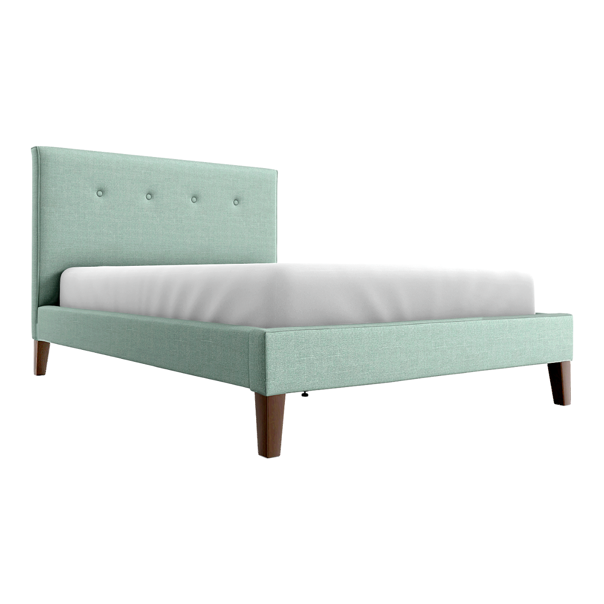 北欧简约小清新薄荷绿色布艺靠背双人床 | 北欧风,简约,双人床,卧室,布艺家具,布艺床,靠背床,布艺软包靠背床,3D模型,3D打印,3D素材,obj,glTF,fbx,dae,stl,3ds,glb,usdz,3dmax,blender模型,VisionPro,3D建模,3D扫描,3d打印模型