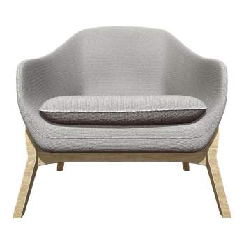 现代日式简约侘寂风浅灰色布艺懒人沙发椅