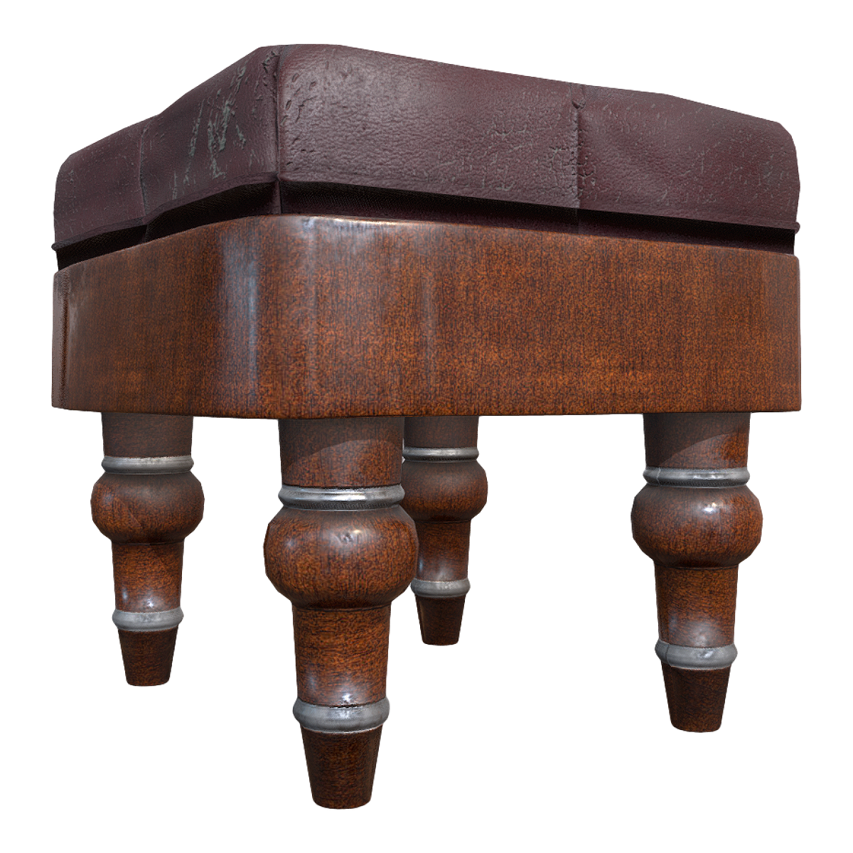 复古做旧美式真皮软包沙发凳 | 做旧,复古,美式家具,凳子,矮凳,沙发凳,换鞋凳,真皮软包凳,3D模型,3D打印,3D素材,obj,glTF,fbx,dae,stl,3ds,glb,usdz,3dmax,blender模型,VisionPro,3D建模,3D扫描,3d打印模型