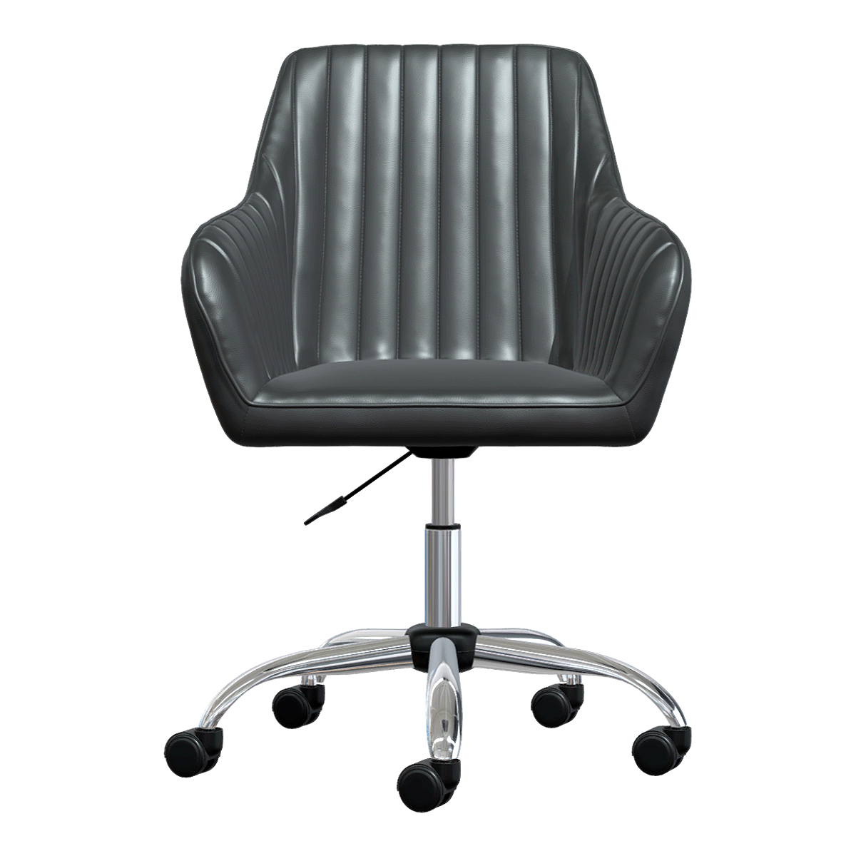 现代简约黑色皮革软包旋转椅休闲办公椅 | 简约,现代,办公椅,旋转椅,电脑椅,升降椅,滚轮椅,皮革椅,老板椅,皮革靠背椅,3D模型,3D打印,3D素材,obj,glTF,fbx,dae,stl,3ds,glb,usdz,3dmax,blender模型,VisionPro,3D建模,3D扫描,3d打印模型