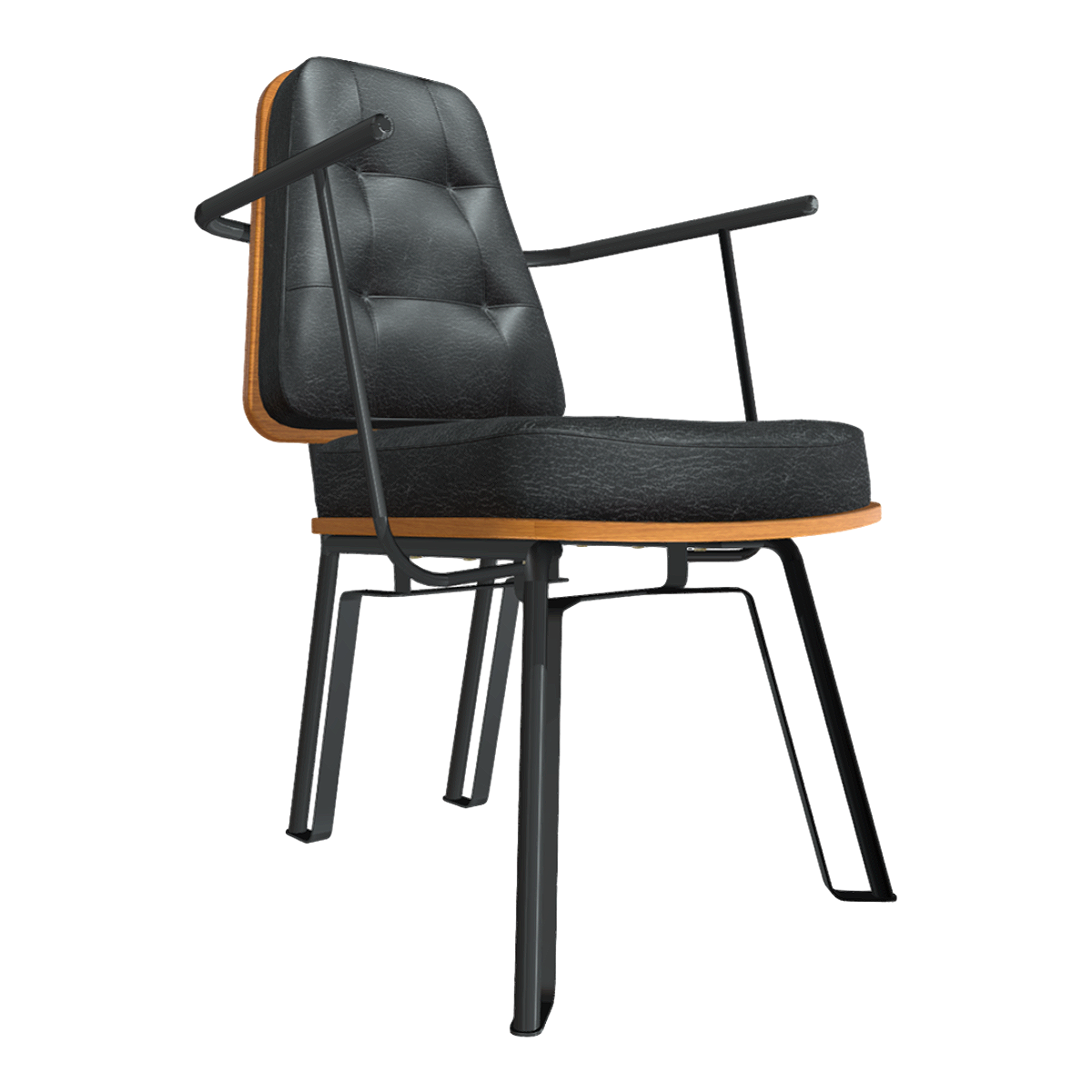 复古工业风黑色皮革软包靠背椅中古椅 | 工业风,复古,靠背椅,休闲椅,办公椅,扶手椅,咖啡厅椅,皮革软包椅,真皮软包椅,中古椅,3D模型,3D打印,3D素材,obj,glTF,fbx,dae,stl,3ds,glb,usdz,3dmax,blender模型,VisionPro,3D建模,3D扫描,3d打印模型