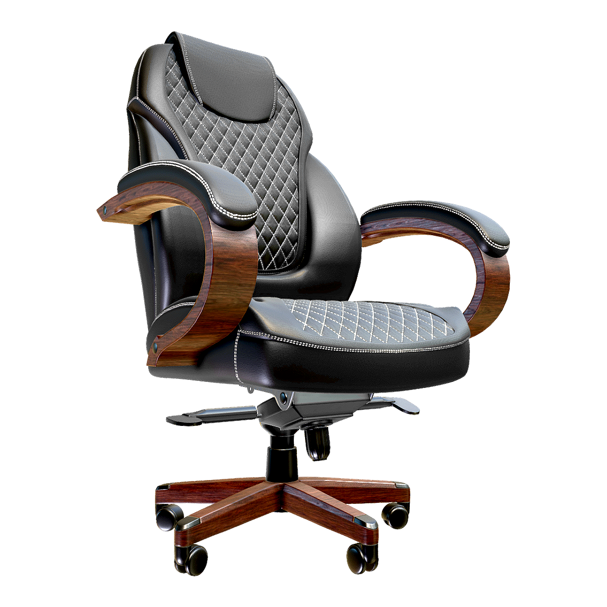 复古美式黑色皮革软包办公椅实木旋转椅 | 滚轮椅,电竞椅,皮革软包办公椅,复古美式办公椅,实木旋转椅,实木升降椅,实木滚轮椅,靠背椅扶手椅,美式滚轮椅,皮革升降椅,3D模型,3D打印,3D素材,obj,glTF,fbx,dae,stl,3ds,glb,usdz,3dmax,blender模型,VisionPro,3D建模,3D扫描,3d打印模型