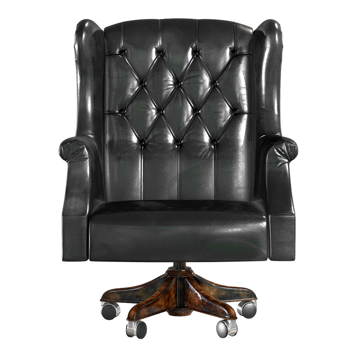 复古欧式奢华黑色皮革软包办公椅老板椅滚轮沙发椅 | 沙发椅,复古,办公椅,滚轮椅,老板椅,皮革沙发椅,旋转沙发椅,滚轮沙发椅,皮革老板椅,欧式老板椅,3D模型,3D打印,3D素材,obj,glTF,fbx,dae,stl,3ds,glb,usdz,3dmax,blender模型,VisionPro,3D建模,3D扫描,3d打印模型