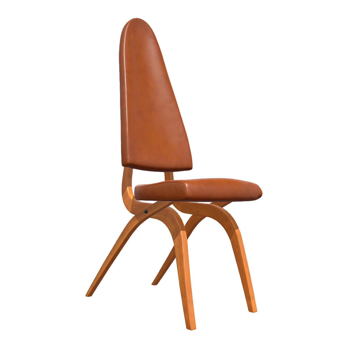 复古简约棕色皮革软包高背椅休闲椅餐椅 | 实木椅,简约,餐椅,休闲椅,咖啡厅椅,高背椅,复古餐椅,皮革软包高背椅,实木高背椅,高背餐椅,3D模型,3D打印,3D素材,obj,glTF,fbx,dae,stl,3ds,glb,usdz,3dmax,blender模型,VisionPro,3D建模,3D扫描,3d打印模型