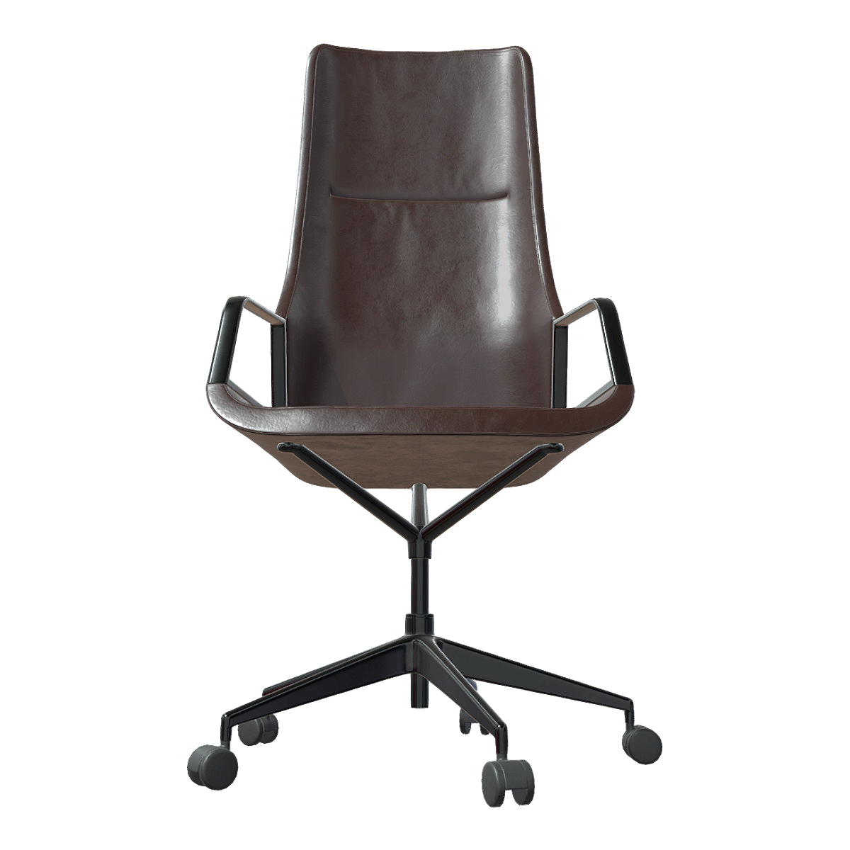 简约复古咖啡色真皮软包高背扶手椅办公室滚轮旋转电脑椅 | 办公椅,扶手椅,旋转椅,电脑椅,滚轮椅,高背椅,复古滚轮椅,真皮电脑椅,真皮滚轮椅,皮革电脑椅,3D模型,3D打印,3D素材,obj,glTF,fbx,dae,stl,3ds,glb,usdz,3dmax,blender模型,VisionPro,3D建模,3D扫描,3d打印模型