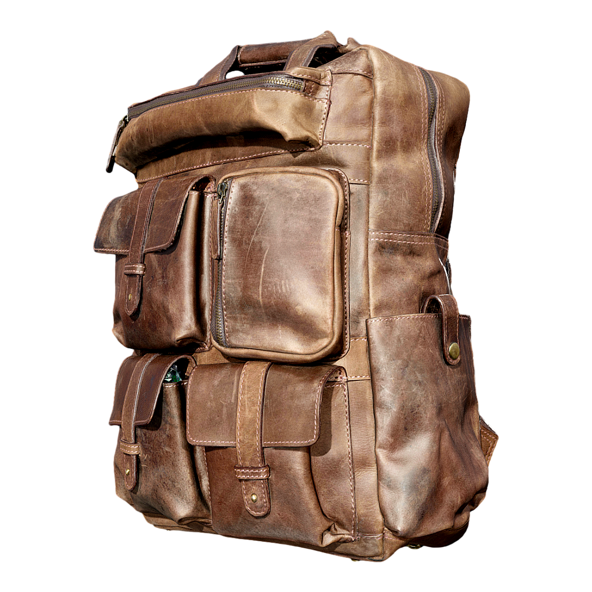 复古做旧欧美风头层牛皮男士户外旅行多功能双肩包疯马皮背包 | 户外背包,双肩包,旅行背包,牛皮双肩包,男士双肩包,疯马皮背包,复古双肩包,欧美风双肩包,做旧真皮双肩包,油蜡皮双肩包,3D模型,3D打印,3D素材,obj,glTF,fbx,dae,stl,3ds,glb,usdz,3dmax,blender模型,VisionPro,3D建模,3D扫描,3d打印模型