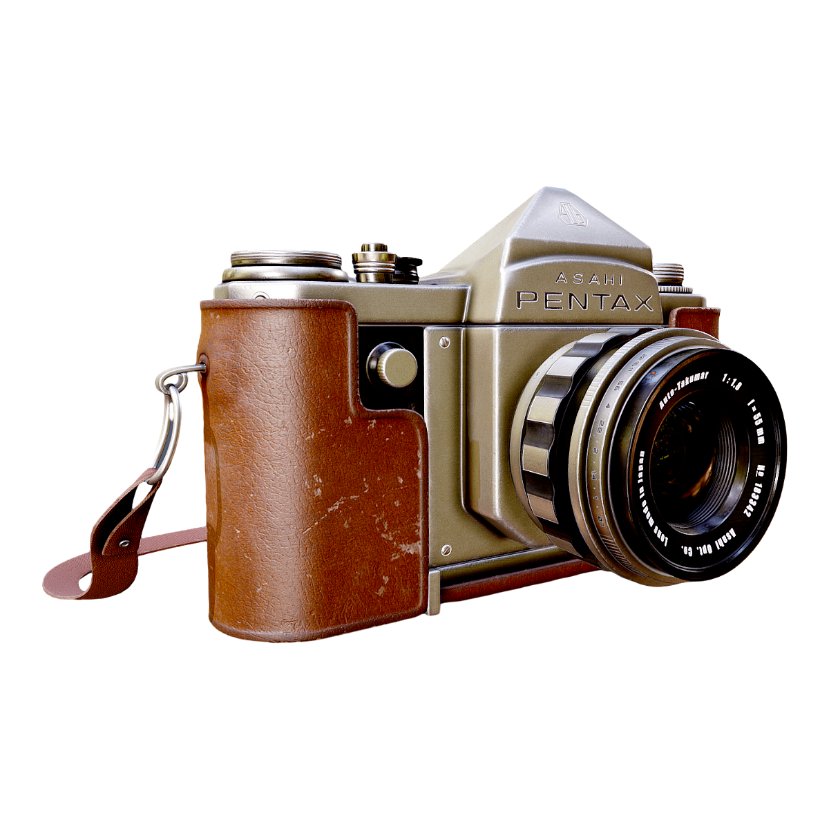 日本朝日PENTAX（宾得）H2复古胶片单反相机 | 相机,复古相机,胶片相机,单反相机,宾得,PENTAX,朝日,PENTAX-H2,Pentax相机,宾得相机,3D模型,3D打印,3D素材,obj,glTF,fbx,dae,stl,3ds,glb,usdz,3dmax,blender模型,VisionPro,3D建模,3D扫描,3d打印模型