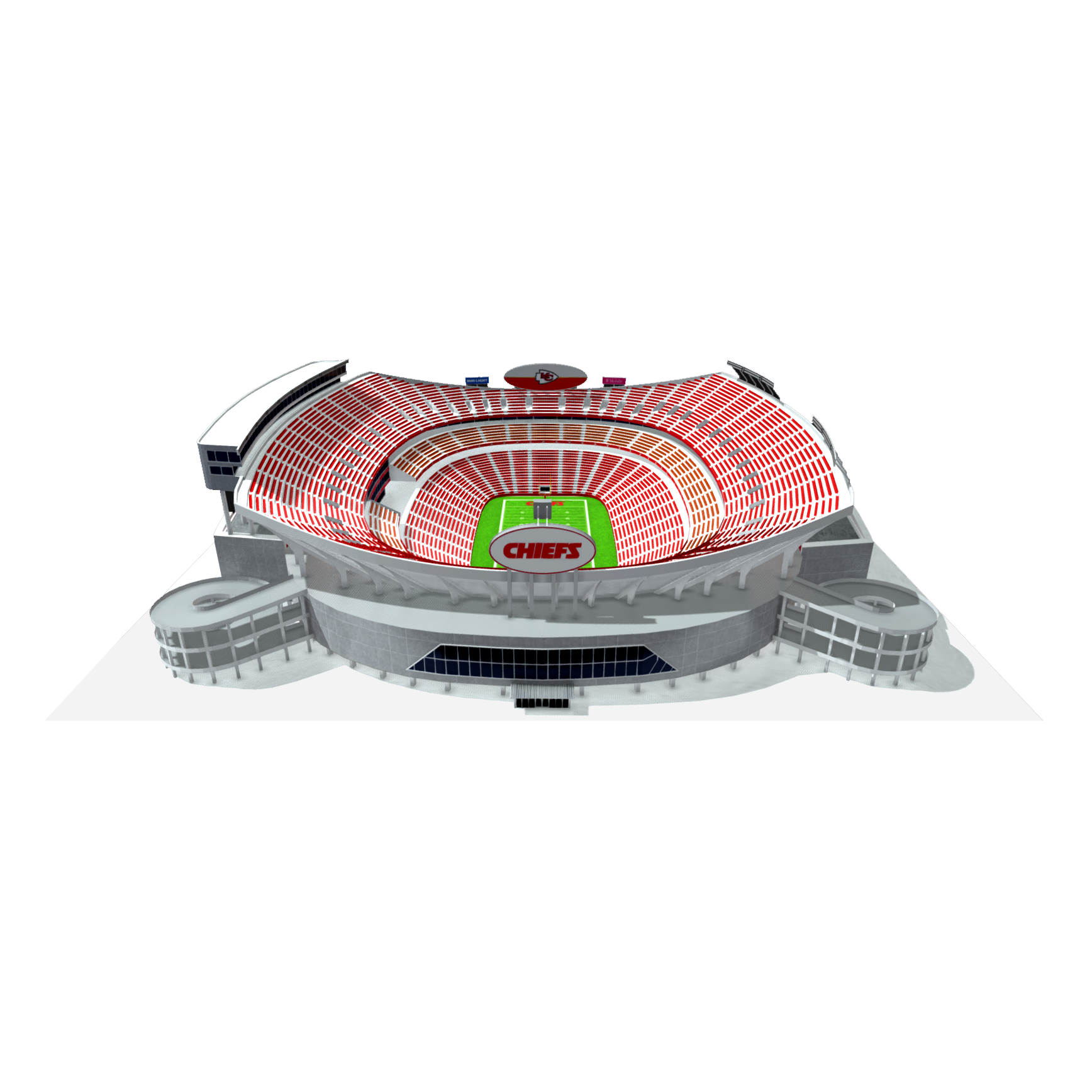 堪萨斯城的箭头体育场（Arrowhead Stadium） | ArrowheadStadium,箭头体育场,箭头足球场,体育场,球场,阿罗黑德体育场,比赛场馆,NFL堪萨斯城酋长队,KansasCityChiefs,足球场,3D模型,3D打印,3D素材,obj,glTF,fbx,dae,stl,3ds,glb,usdz,3dmax,blender模型,VisionPro,3D建模,3D扫描,3d打印模型