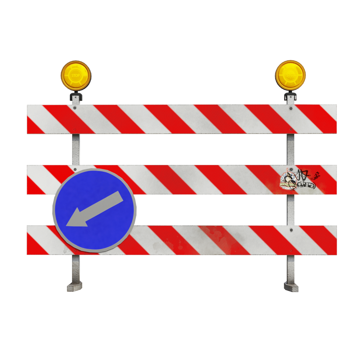 交通施工牌前方道路告示警示牌减速慢立式牌 | 路障,警示牌,交通施工牌,禁止通行,施工禁行牌,施工导向牌,交通设施,红白路障,施工围挡,防护栏,3D模型,3D打印,3D素材,obj,glTF,fbx,dae,stl,3ds,glb,usdz,3dmax,blender模型,VisionPro,3D建模,3D扫描,3d打印模型