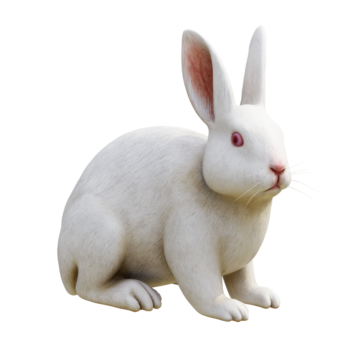 大耳白兔兔子庭院装饰陶艺摆件 | 庭院摆件,食草动物,兔子,小白兔,野兔,大白兔,兔兔,动物装饰摆件,大耳白兔,陶艺兔子,3D模型,3D打印,3D素材,obj,glTF,fbx,dae,stl,3ds,glb,usdz,3dmax,blender模型,VisionPro,3D建模,3D扫描,3d打印模型