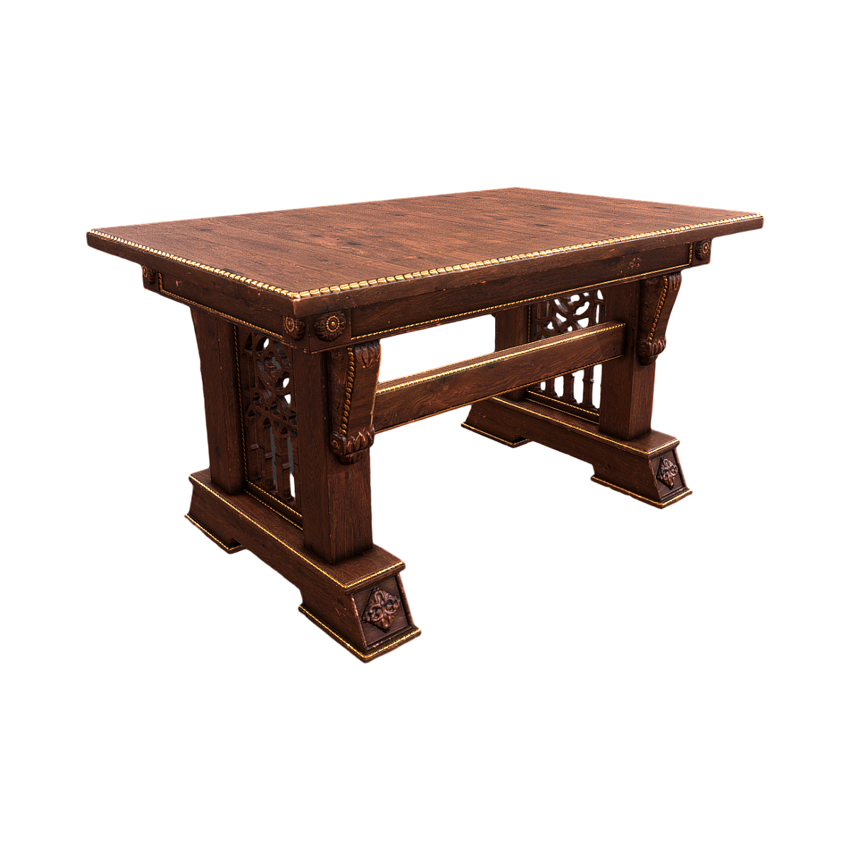 古典哥特式镶金卓 | 家具,桌子,实木家具,古典,奢华,桌子3D模型,哥特式,哥特式桌子,镶金家具,哥特式家具,3D模型,3D打印,3D素材,obj,glTF,fbx,dae,stl,3ds,glb,usdz,3dmax,blender模型,VisionPro,3D建模,3D扫描,3d打印模型