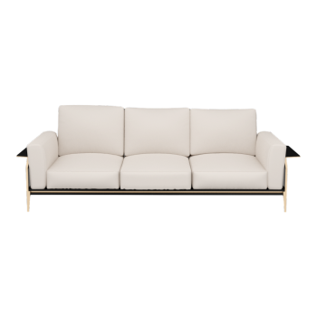 简约轻奢风西式真皮长沙发