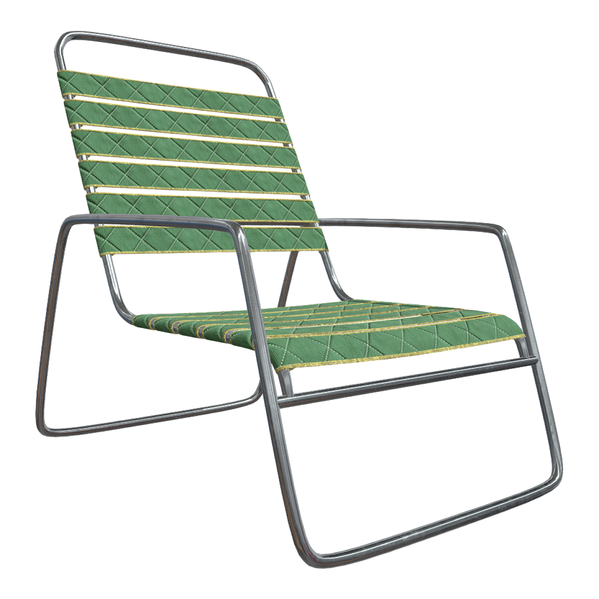 欧式时尚户外度假绿布条沙滩躺椅 | 椅子,欧式,躺椅,椅子3D模型,沙滩椅,户外家具,时尚风,度假,绿色布椅,布料椅,3D模型,3D打印,3D素材,obj,glTF,fbx,dae,stl,3ds,glb,usdz,3dmax,blender模型,VisionPro,3D建模,3D扫描,3d打印模型