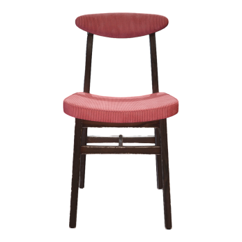 东亚式经典风乌木棉红印花坐垫椅