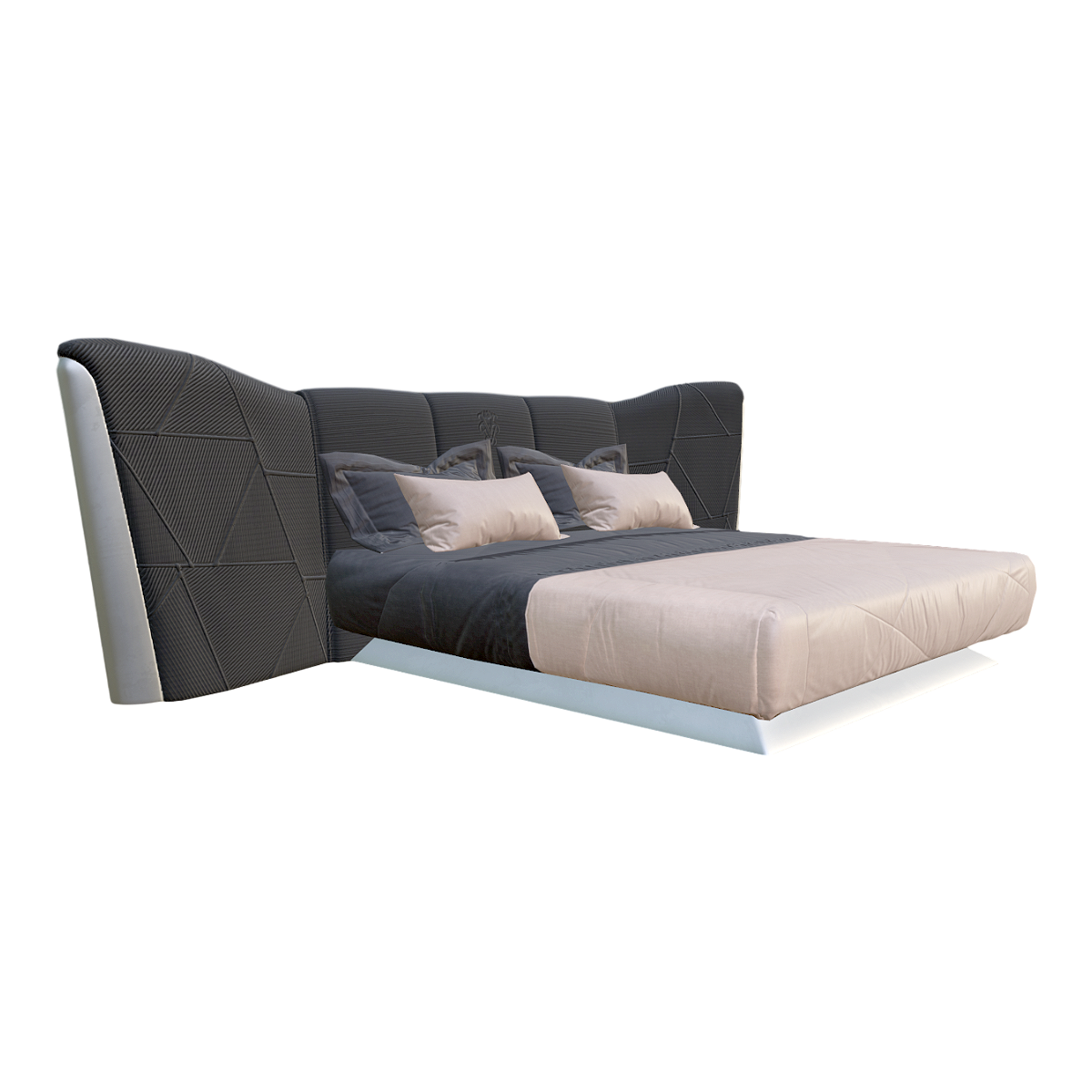 欧式创意设计带靠背布艺卧室双人床 | 欧式,双人床,室内家具,床具,床具3D模型,创意设计,卧室家具,卧室床具,靠背床,双人床具,3D模型,3D打印,3D素材,obj,glTF,fbx,dae,stl,3ds,glb,usdz,3dmax,blender模型,VisionPro,3D建模,3D扫描,3d打印模型