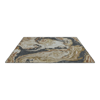 意式创意设计羊毛水彩冲墨画地毯