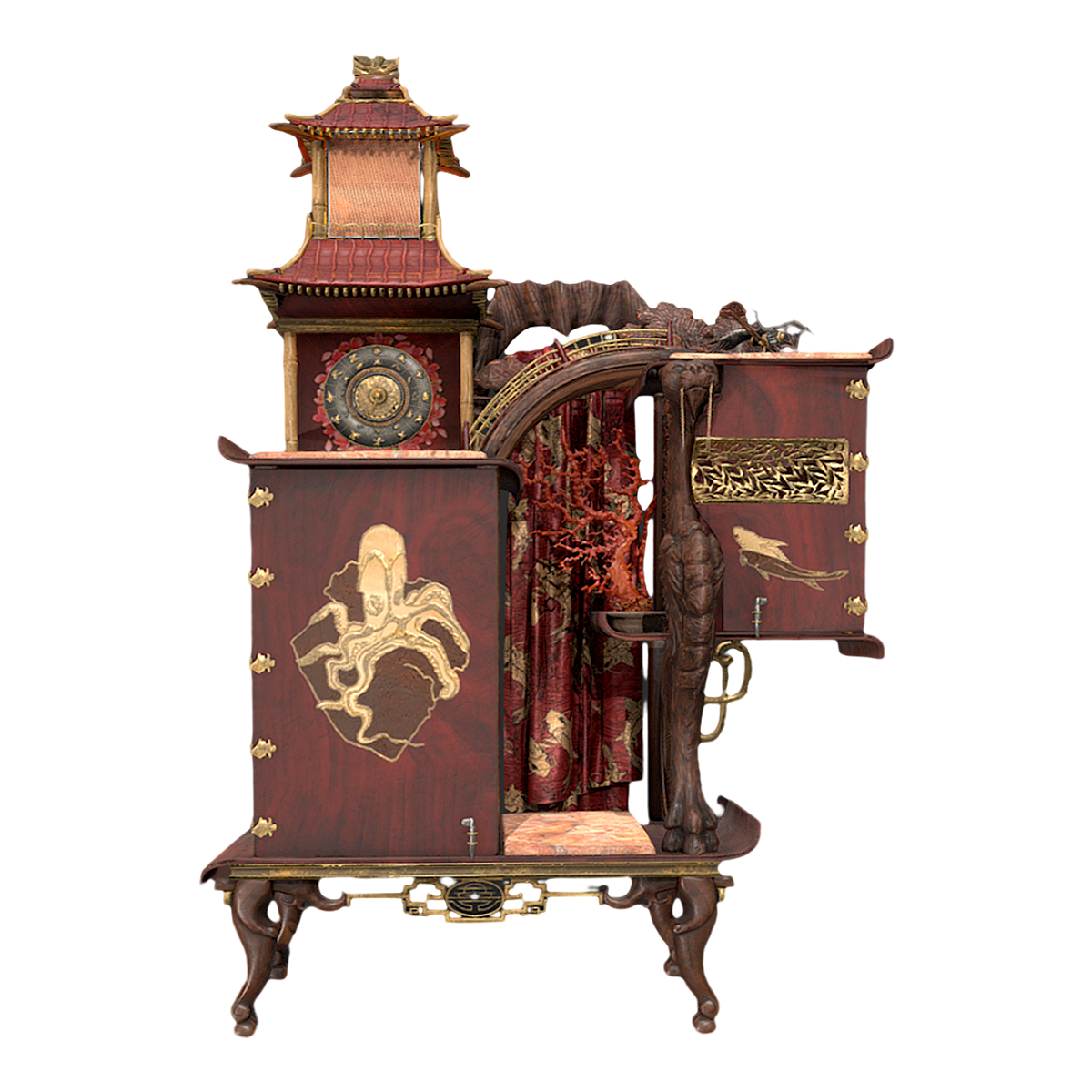 日本复古装饰红木雕漆器柜 | 柜子,复古风,日式,柜子3D模型,漆器,红木柜子,红木家具,雕花家具,装饰柜,装饰漆器,3D模型,3D打印,3D素材,obj,glTF,fbx,dae,stl,3ds,glb,usdz,3dmax,blender模型,VisionPro,3D建模,3D扫描,3d打印模型