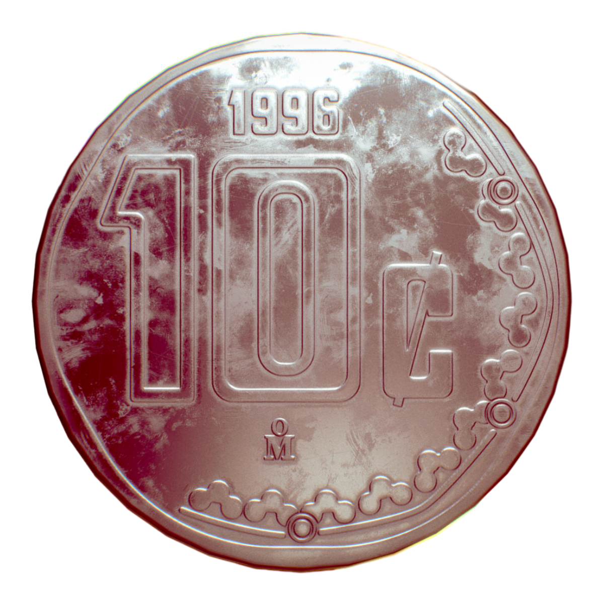 现代墨西哥货币比索 10分 | 硬币3D模型,货币,现代货币,比索,墨西哥货币,硬币,墨西哥硬币,流通货币,10分,10分硬币,3D模型,3D打印,3D素材,obj,glTF,fbx,dae,stl,3ds,glb,usdz,3dmax,blender模型,VisionPro,3D建模,3D扫描,3d打印模型