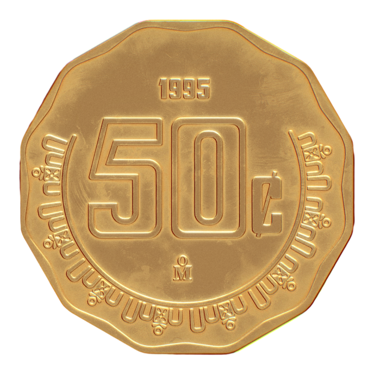 现代墨西哥货币比索 50分 | 硬币3D模型,货币,现代货币,比索,墨西哥货币,硬币,墨西哥硬币,流通货币,50分,50分硬币,3D模型,3D打印,3D素材,obj,glTF,fbx,dae,stl,3ds,glb,usdz,3dmax,blender模型,VisionPro,3D建模,3D扫描,3d打印模型