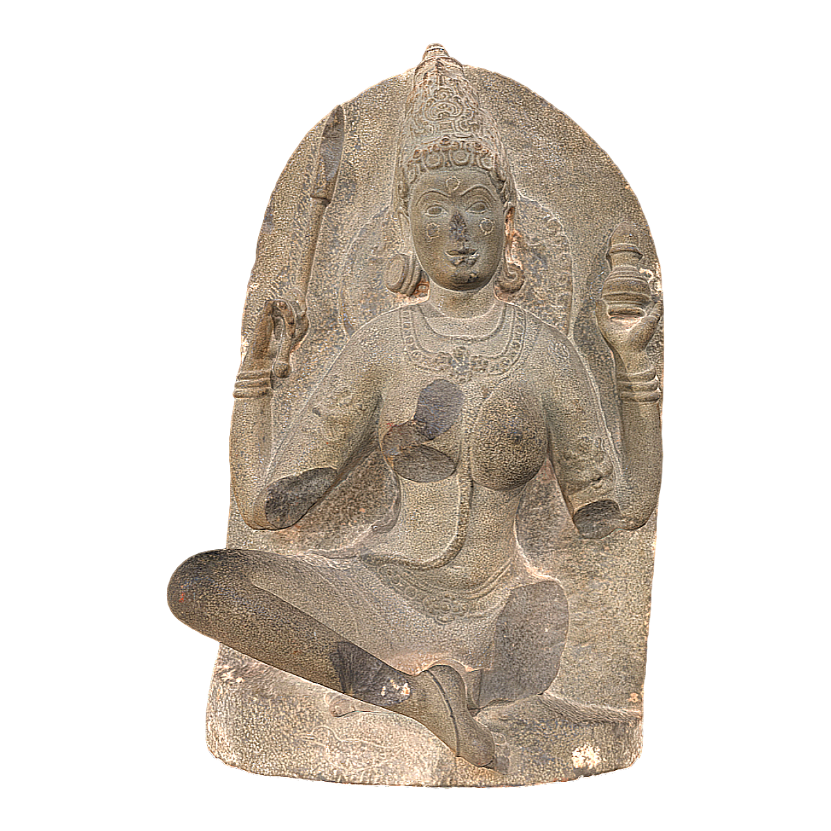 古典印度时期火成岩雕像《手持罐子的瑜伽女神（Yogini with a jar）》 | 雕像,雕像3D模型,博物馆藏品,印度文物,明尼阿波利斯艺术馆,火成岩雕像,古典印度时期文物,古典印度,瑜伽女神,印度教神话,3D模型,3D打印,3D素材,obj,glTF,fbx,dae,stl,3ds,glb,usdz,3dmax,blender模型,VisionPro,3D建模,3D扫描,3d打印模型