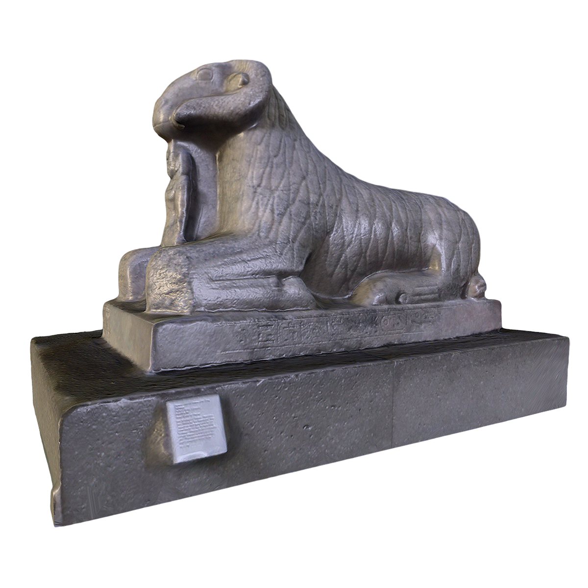 古埃及第25王朝的花岗岩雕像《阿蒙神的庇护：塔哈卡王与公羊雕像》 | 雕像,大英博物馆,博物馆藏品,花岗岩制品,花岗岩雕像,古埃及文物,阿蒙神的庇护：塔哈卡王与公羊雕像,阿蒙神雕像,古埃及神明,古埃及第25朝时期文物,3D模型,3D打印,3D素材,obj,glTF,fbx,dae,stl,3ds,glb,usdz,3dmax,blender模型,VisionPro,3D建模,3D扫描,3d打印模型