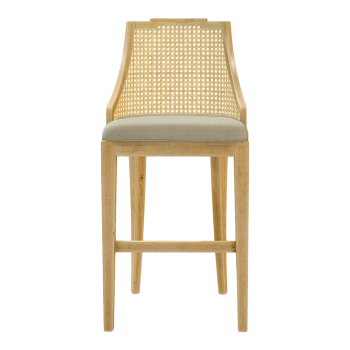 北欧实木藤编休闲椅