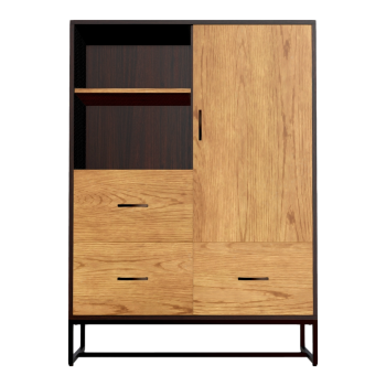 欧式简约金属实木柜