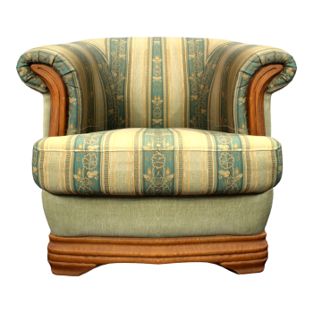 维多利亚复古绿色布艺沙发椅