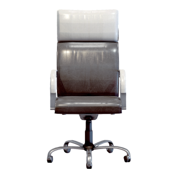 办公黑白色真皮靠背椅老板椅