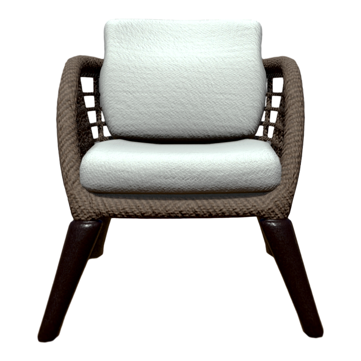 北欧室内户外金属白色布艺绳编沙发椅 | 沙发椅,白色,户外,北欧,金属,扶手椅,椅子3D模型,布艺,室内家具,绳编,3D模型,3D打印,3D素材,obj,glTF,fbx,dae,stl,3ds,glb,usdz,3dmax,blender模型,VisionPro,3D建模,3D扫描,3d打印模型