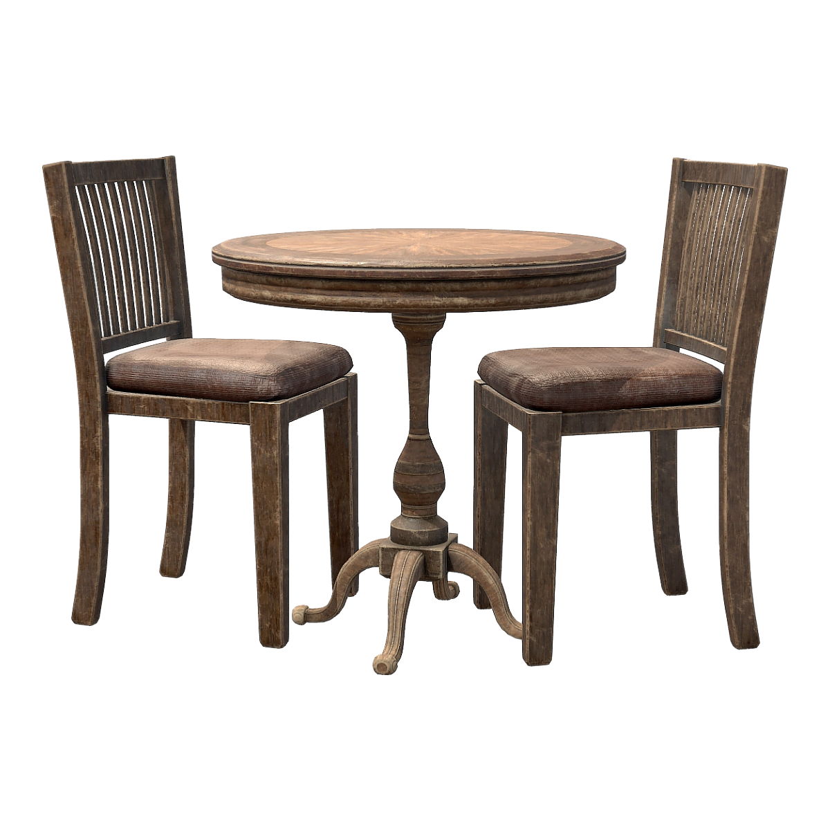 复古老式深棕色实木布艺坐垫椅实木桌桌椅组合 | 桌子,椅子,复古,实木,桌椅组合,布艺,室内家具,坐垫椅,深棕色,桌椅3D模型,3D模型,3D打印,3D素材,obj,glTF,fbx,dae,stl,3ds,glb,usdz,3dmax,blender模型,VisionPro,3D建模,3D扫描,3d打印模型