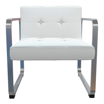 北欧轻奢金属白色布艺休闲单人沙发椅阳台椅