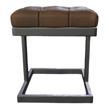 家用深棕色真皮金属凳钢琴凳换鞋凳