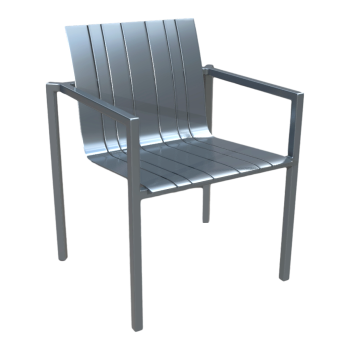 室内户外庭院全金属不锈钢露营椅靠背扶手椅