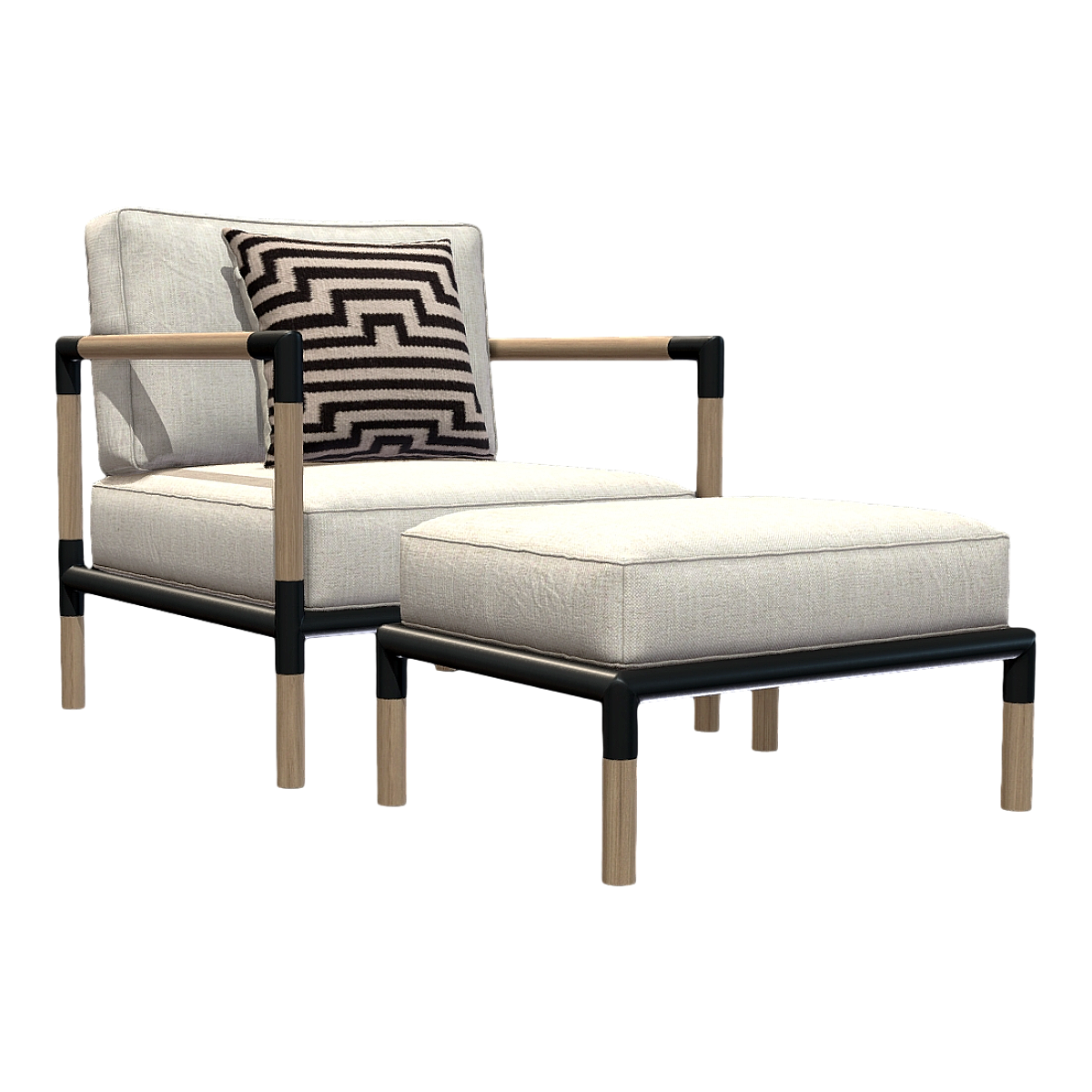 北欧实木米黄色布艺沙发椅扶手椅靠脚凳矮凳 | 椅子,实木,北欧,凳子,扶手椅,布艺,室内家具,椅凳3D模型,矮凳,米黄色,3D模型,3D打印,3D素材,obj,glTF,fbx,dae,stl,3ds,glb,usdz,3dmax,blender模型,VisionPro,3D建模,3D扫描,3d打印模型