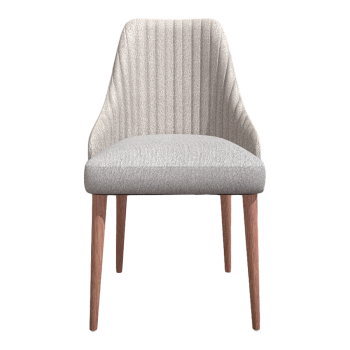 罗马轻奢实木灰色布艺靠背椅餐椅书桌椅