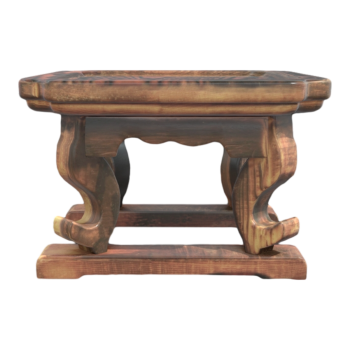 中式古典胡桃实木方形矮凳换鞋凳