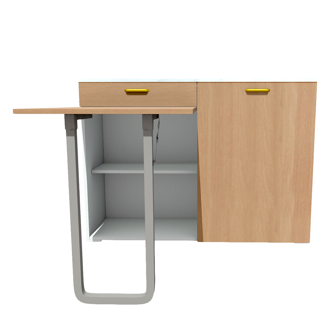 现代创意白色大理石橡木实木折叠桌柜收纳柜 | 实木,抽屉柜,收纳柜,现代,柜子3D模型,创意,橡木,单开门柜,白色大理石,折叠桌柜,3D模型,3D打印,3D素材,obj,glTF,fbx,dae,stl,3ds,glb,usdz,3dmax,blender模型,VisionPro,3D建模,3D扫描,3d打印模型